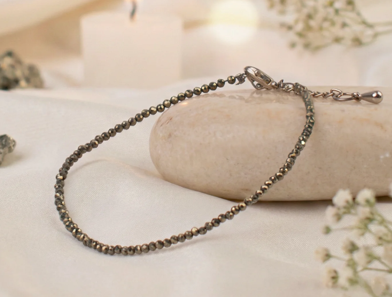 Pyrite Anklet – For Wealth & Abundance
