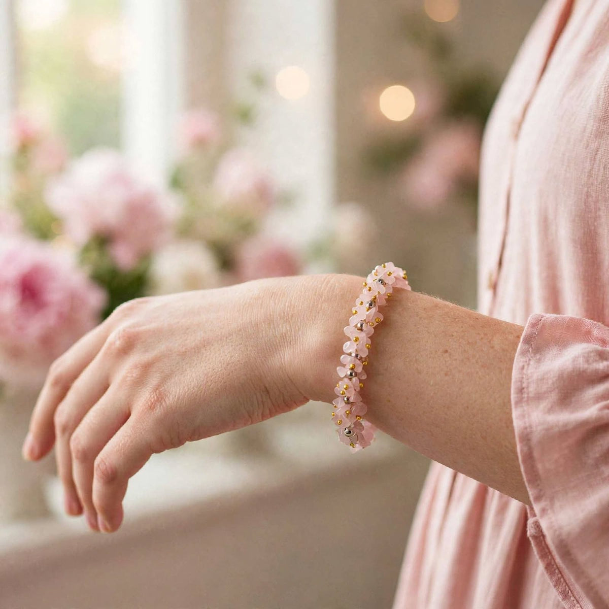 Rose Quartz Love Bracelet – For Love, Relationship, Emotional Healing & Self-Love
