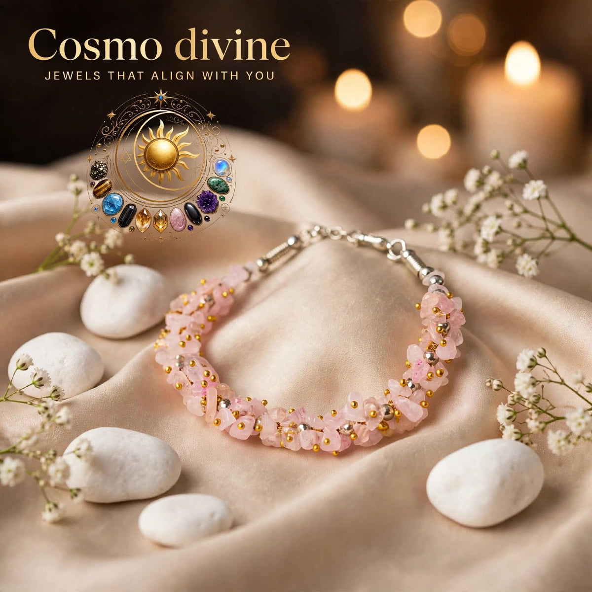 Rose Quartz Love Bracelet – For Love, Relationship, Emotional Healing & Self-Love