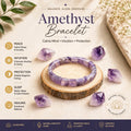Amethyst Square Cut Bracelet – For Stress Relief, Peace & Protection 💜