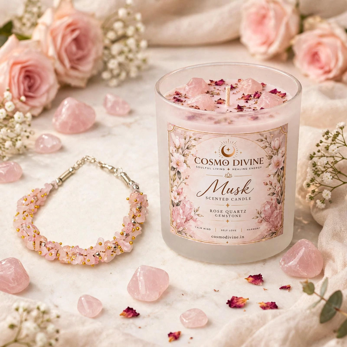 Rose Quartz Love Ritual Combo – For Love, Self-Love & Positivity