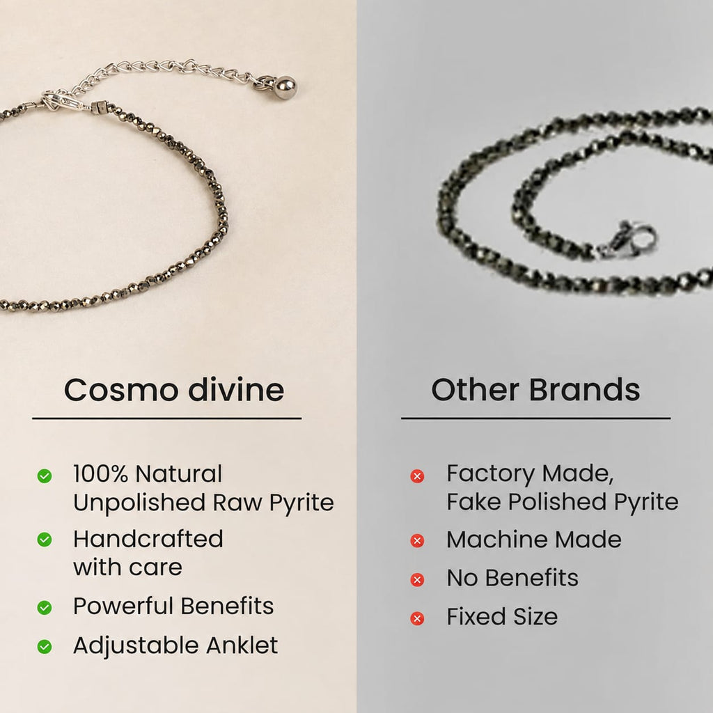 Pyrite Anklet – For Wealth & Abundance