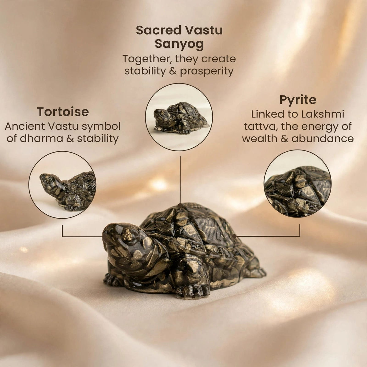 Pyrite Tortoise- For Money Growth & Long-Term Success