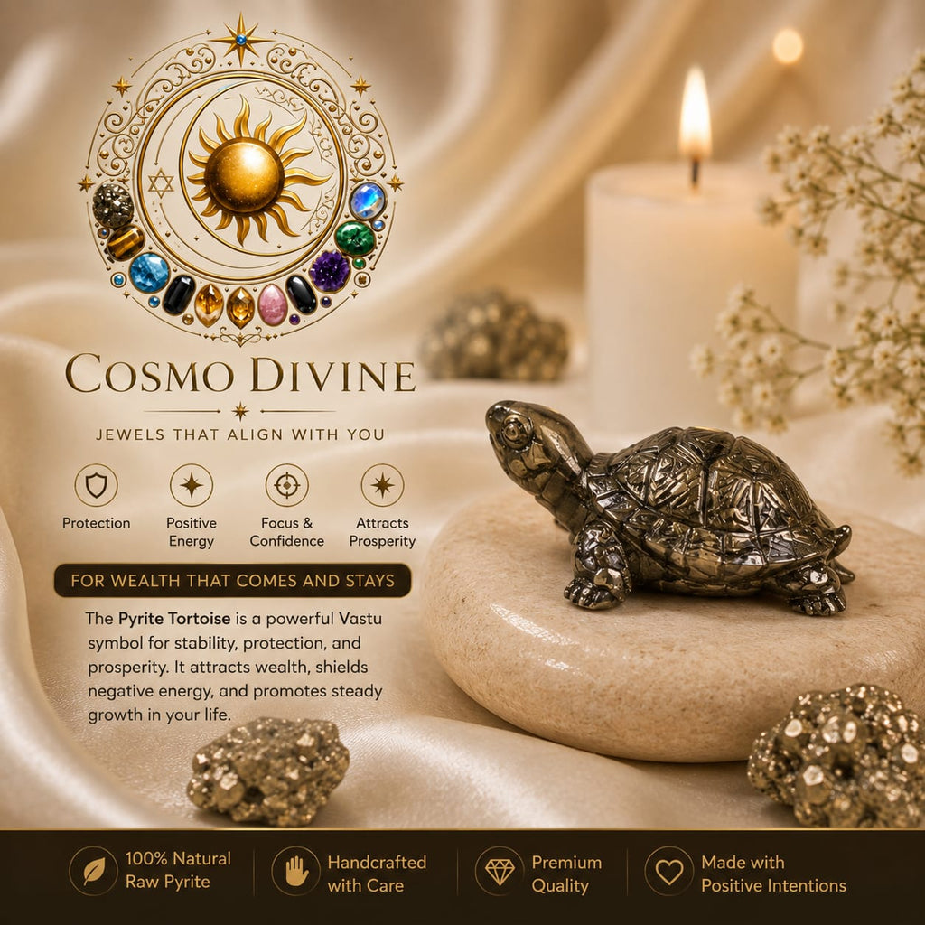 Pyrite Tortoise- For Money Growth & Long-Term Success
