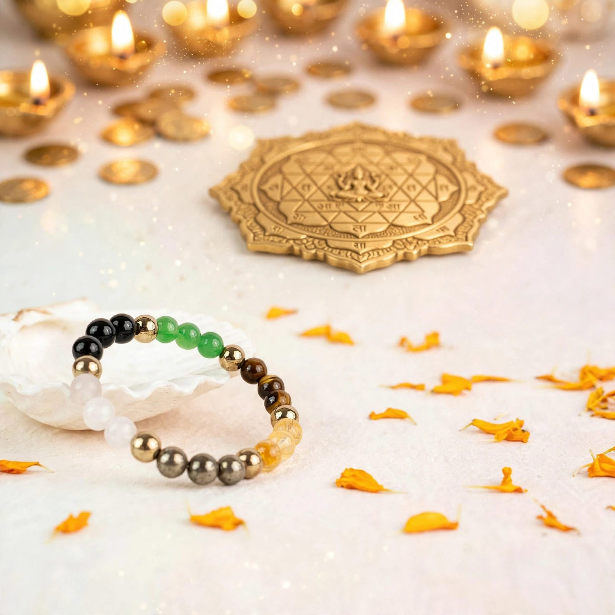 Dhan Yog Bracelet – For Financial Stability & Growth (All-in-one money magnet bracelet)