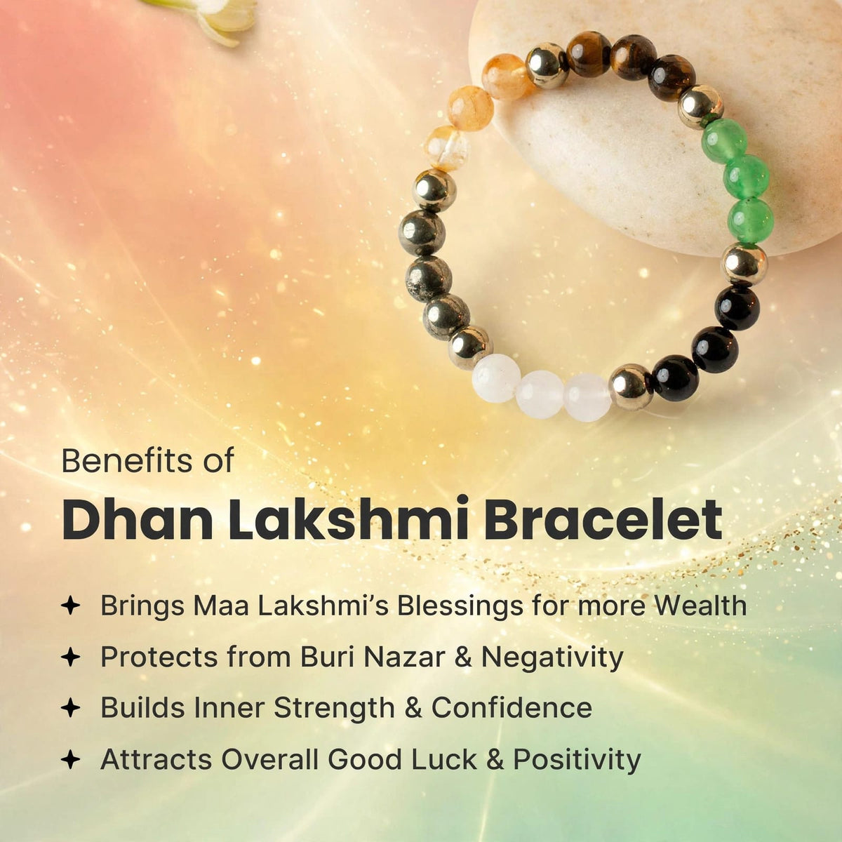 Dhan Yog Bracelet – For Financial Stability & Growth (All-in-one money magnet bracelet)