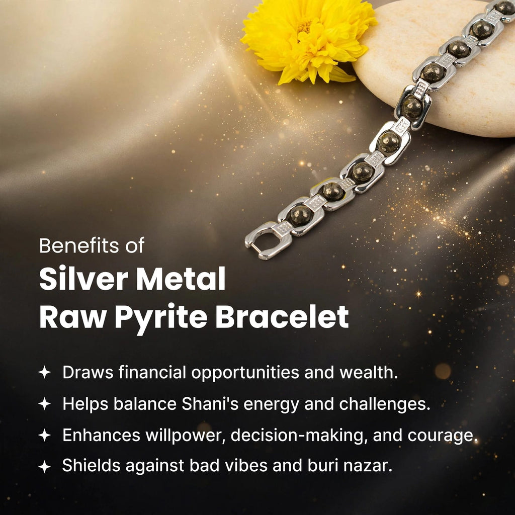 Silver Pyrite Bracelet – For Money, Abundance & Confidence