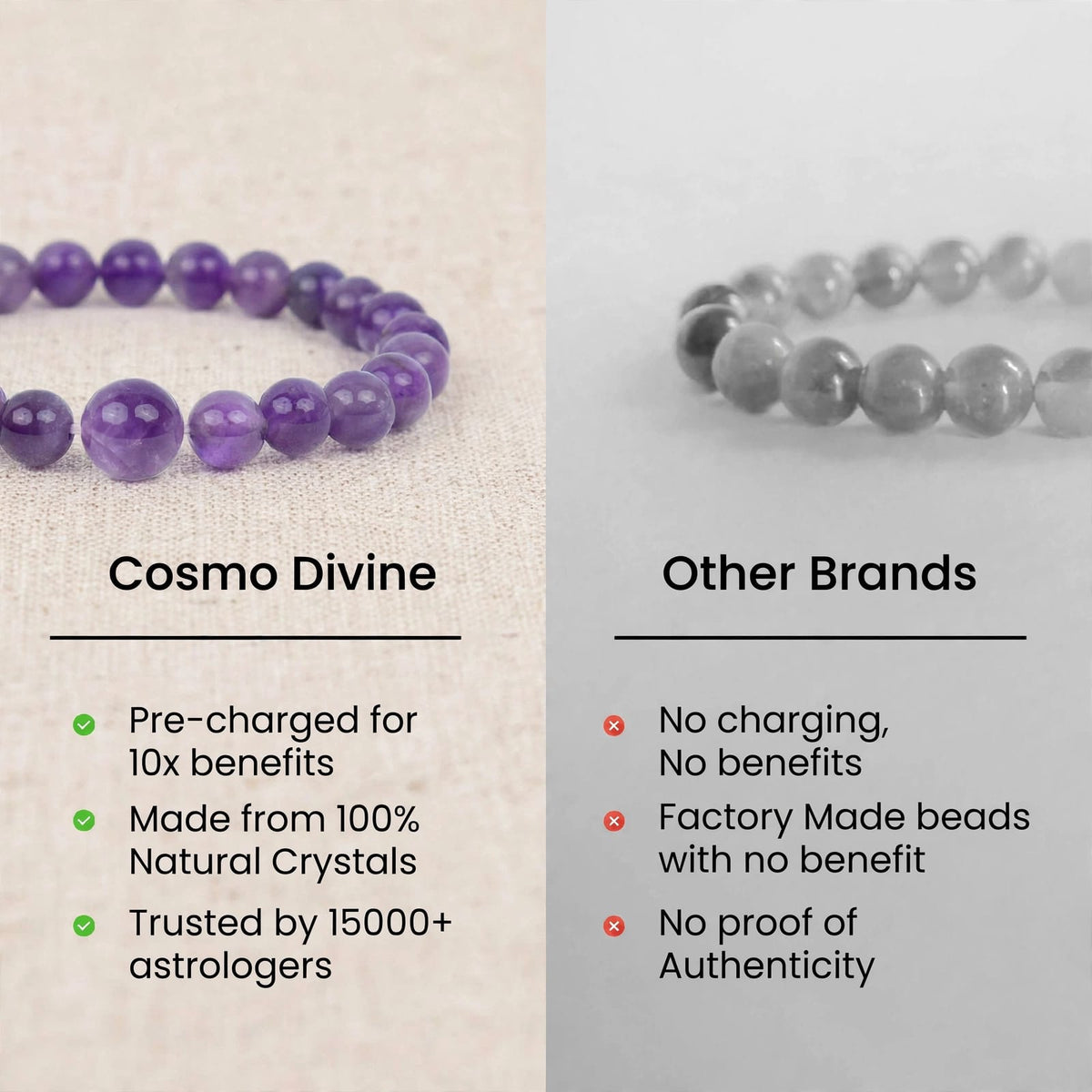 Amethyst Bracelet – For Stress Relief, Peace & Protection 💜