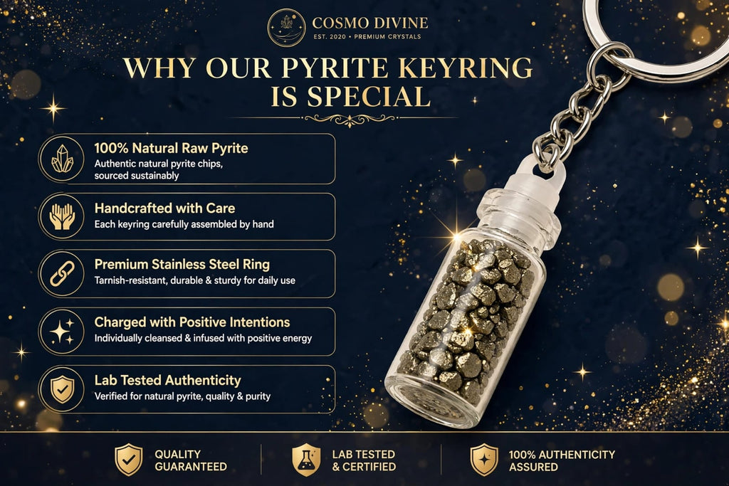 Pyrite Keyring – For Wealth & New Opportunities
