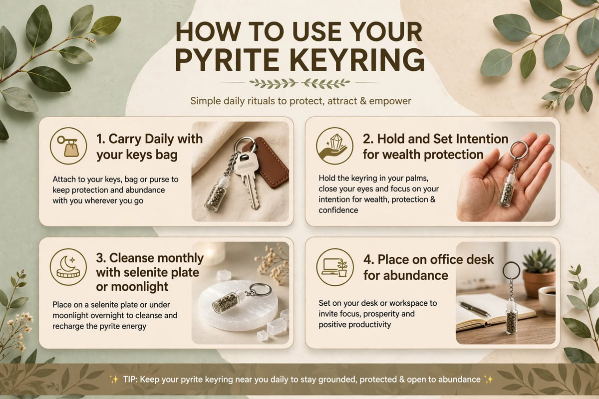 Pyrite Keyring – For Wealth & New Opportunities