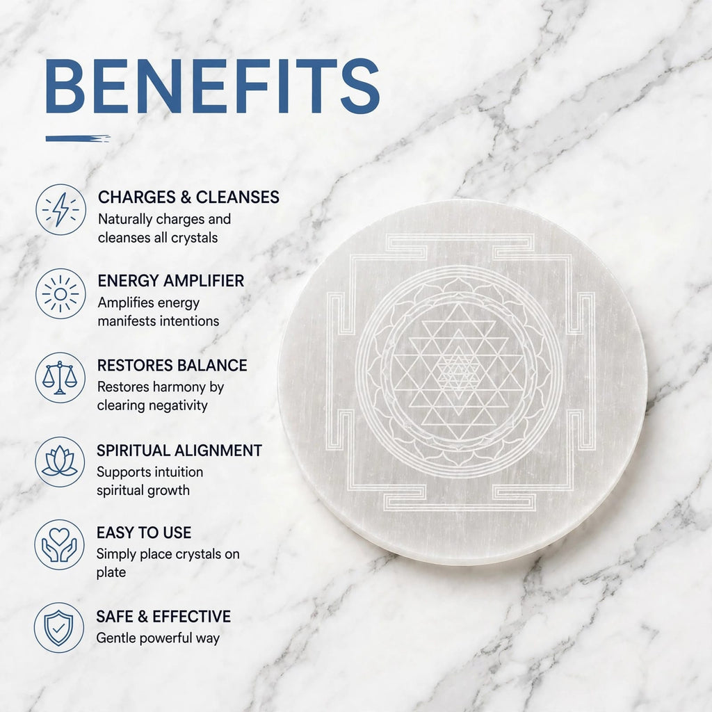 Selenite Charging Plate for Recharging Bracelets