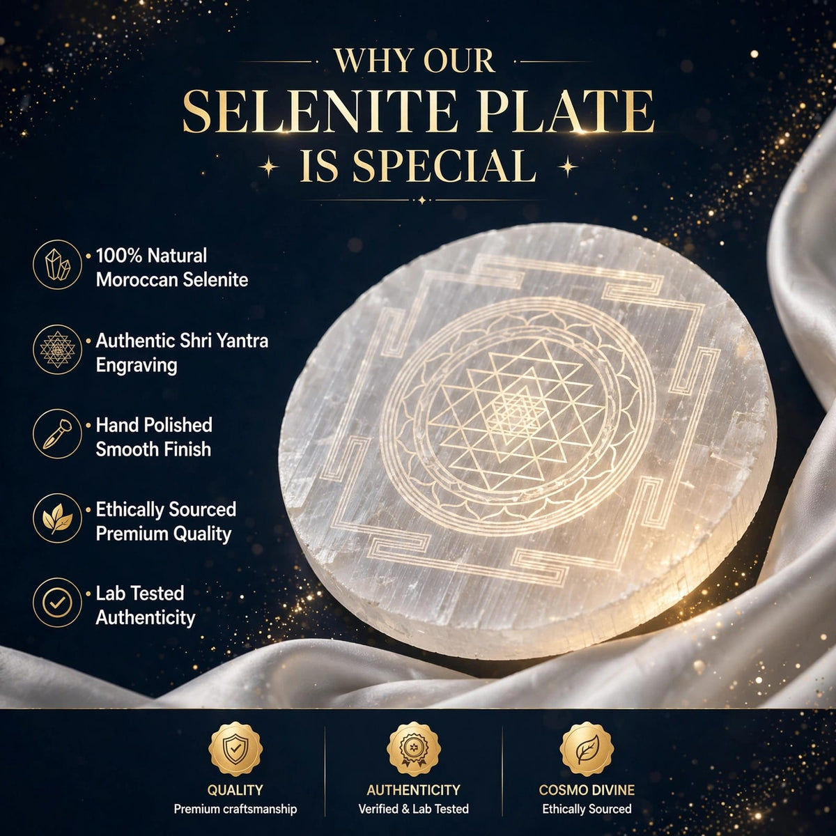 Selenite Charging Plate for Recharging Bracelets