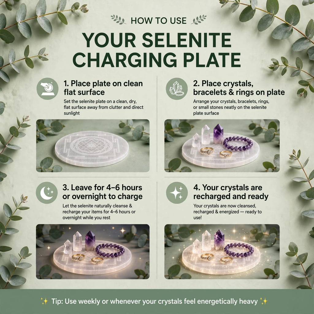Selenite Charging Plate for Recharging Bracelets