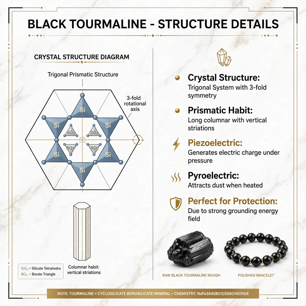 Black Tourmaline Bracelet To Shield Against Negative Energy