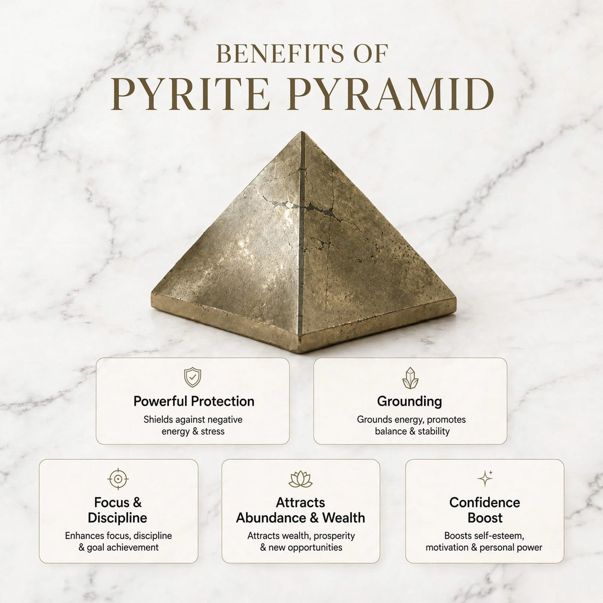 Pyrite Pyramid – For Wealth & Positive Energy