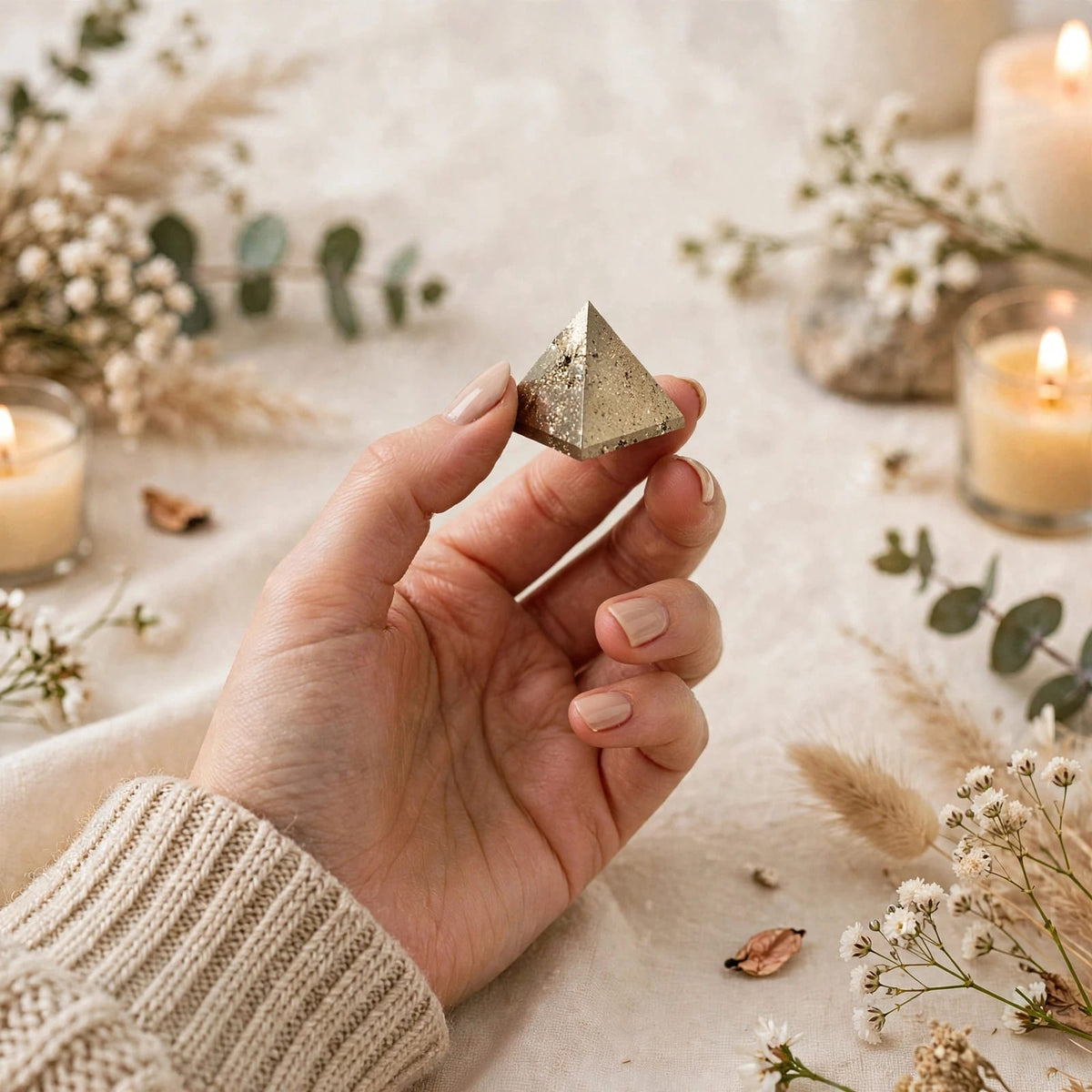 Pyrite Pyramid – For Wealth & Positive Energy