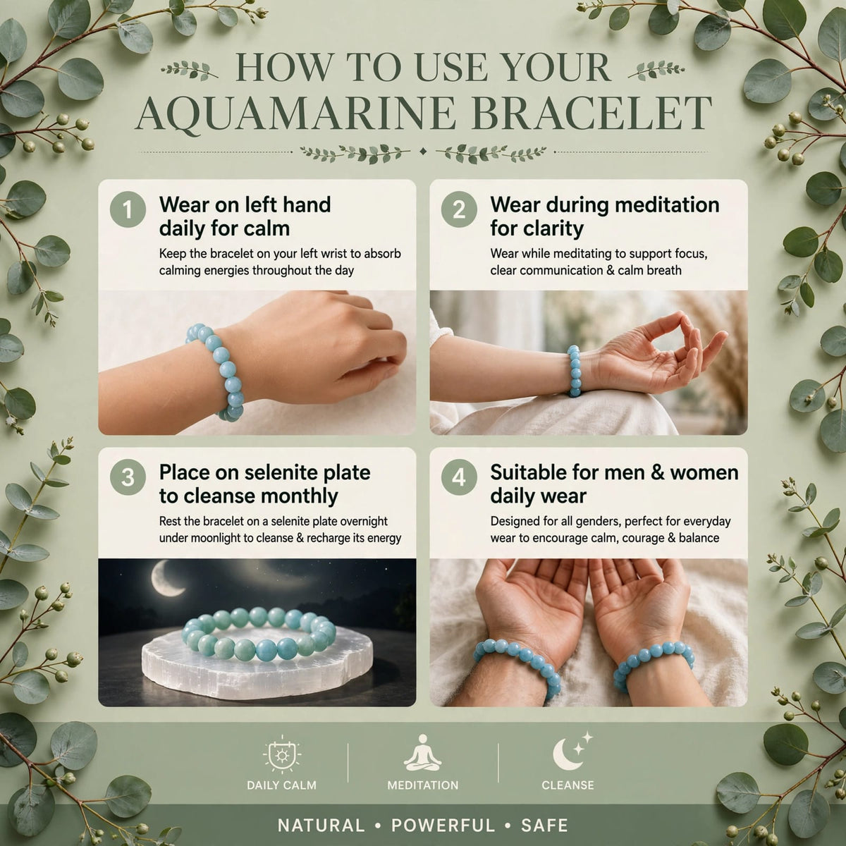 Aquamarine Bracelet – Boosts confidence & Better Communication