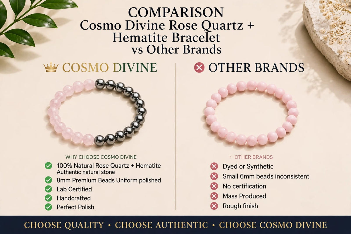 Rose Quartz + Hematite Bracelet – For Love & Protection