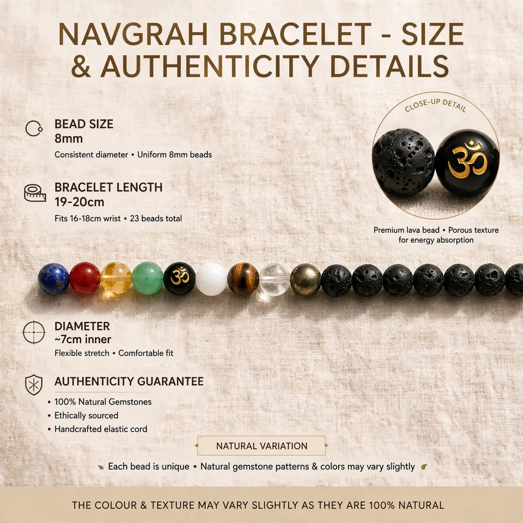 Navgrah 9 Planets Bracelet | Solar System Bracelet - Reduce stress, and bring good luck