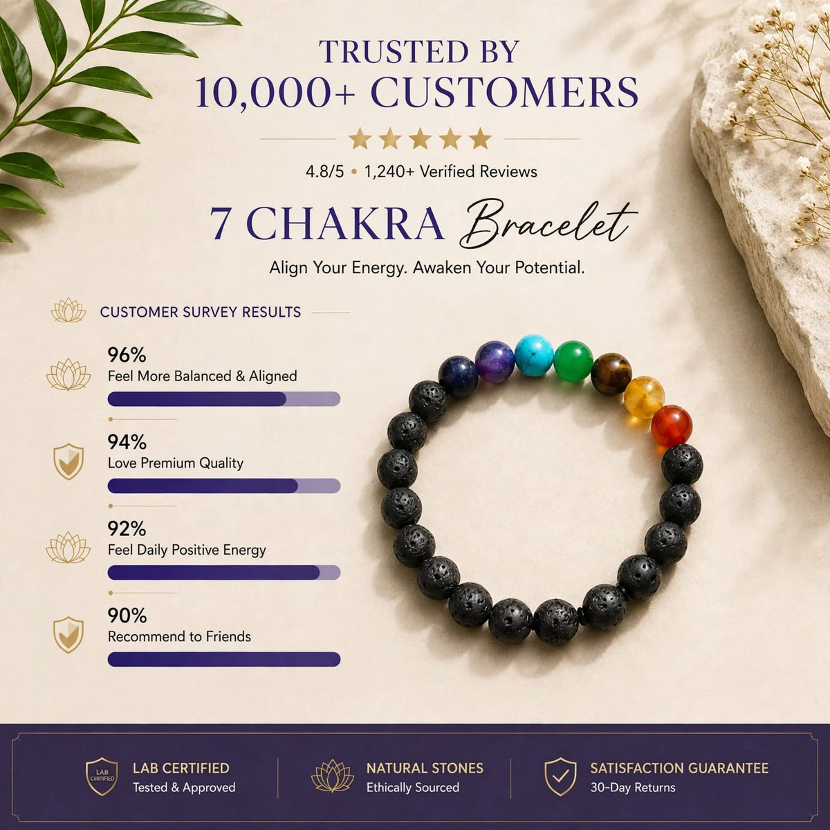 7 Chakra Bracelet – For Mind, Body & Soul Balance