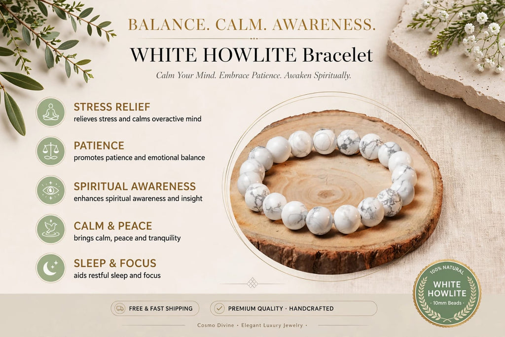Howlite Bracelet –For Stress Relief & Inner Peace