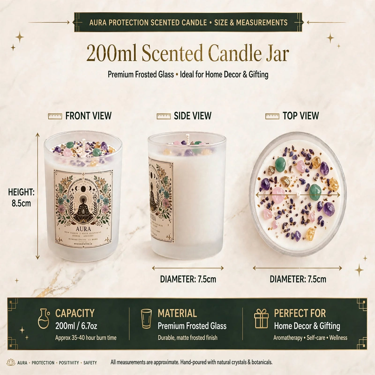 Aura Cleansing Combo – Aura Protection Candle & Multi Crystal Bracelet