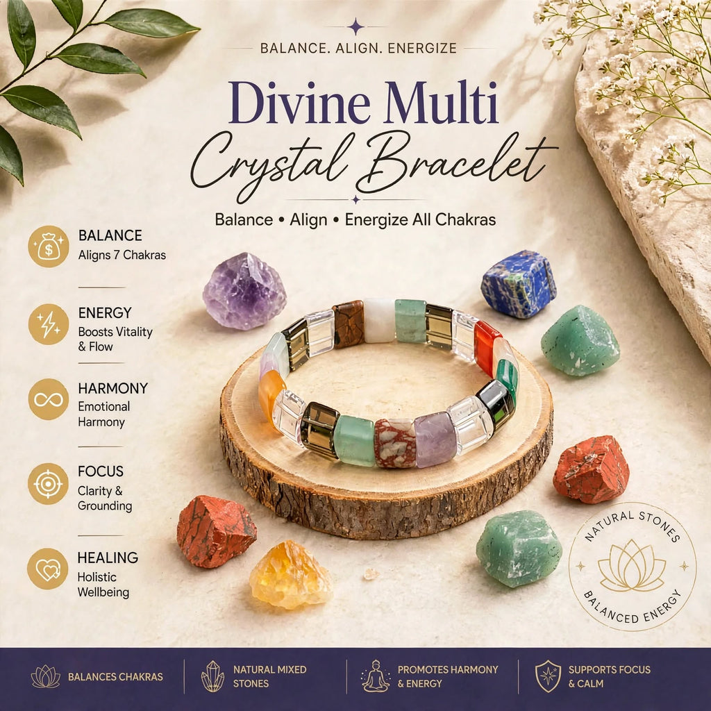 Aura Cleansing Combo – Aura Protection Candle & Multi Crystal Bracelet