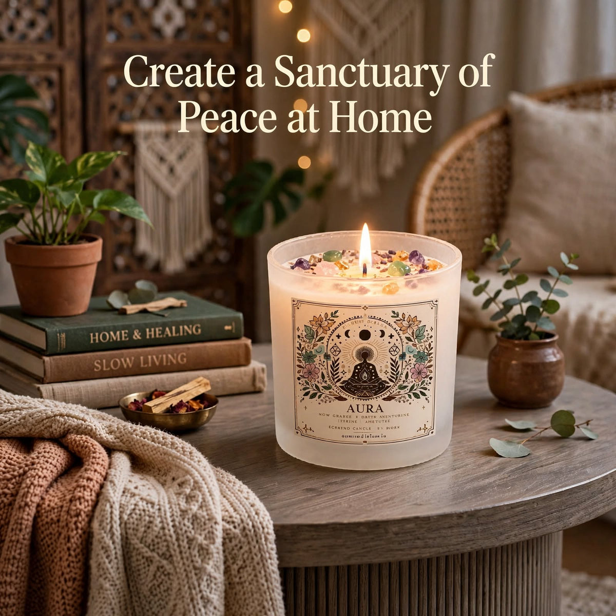 Aura Cleansing Combo – Aura Protection Candle & Multi Crystal Bracelet