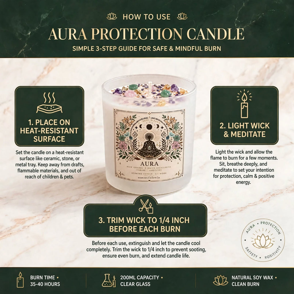 Aura Cleansing Combo – Aura Protection Candle & Multi Crystal Bracelet
