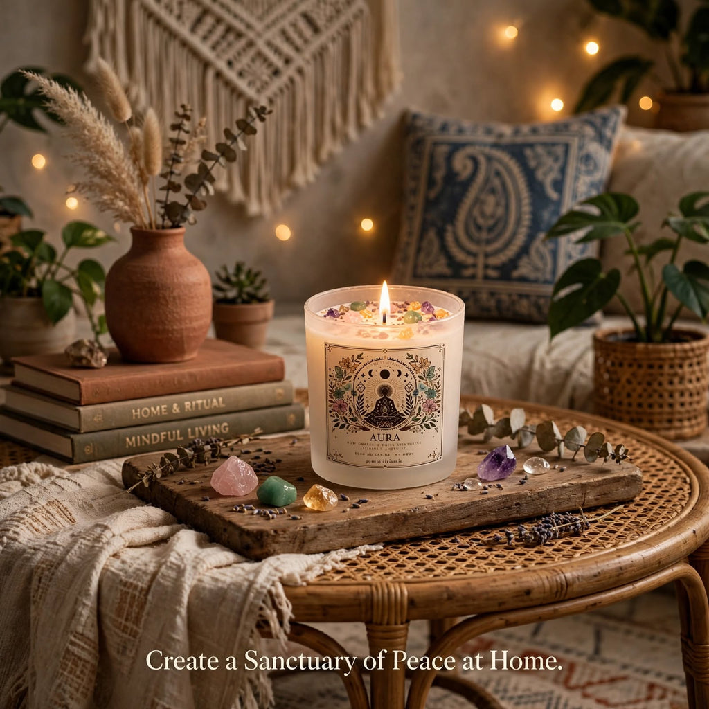 Aura Cleansing Combo – Aura Protection Candle & Multi Crystal Bracelet